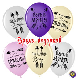 Гелиевые шары "С Днем Рождения! Верь в Мечту!" - фото