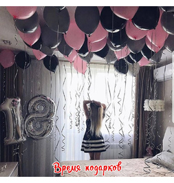 Композиция с гелиевыми шарами (любые цифры) №154 - фото