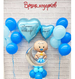 Оформление выписки из роддома (для мальчика синяя, для девочки розовая) №18 - фото