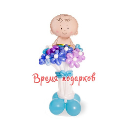 Малыш на цветочках - фото