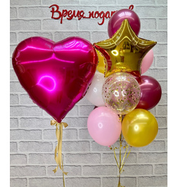 Композиция с гелиевыми шарами №537 - фото